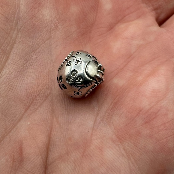 Sterling Silver Sugar Skull Pendant/ Charm - Picture 4 of 6